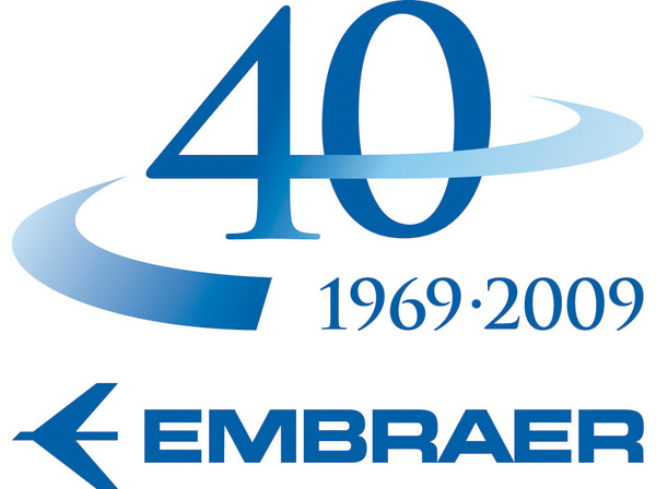Logo du 40e anniversaire d'Embraer