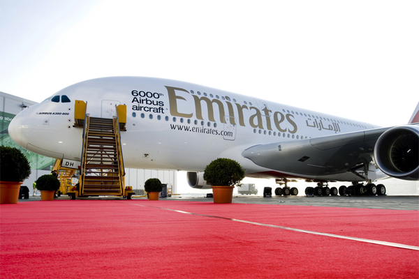Airbus A380 d'Emirates - le 6000ème Airbus