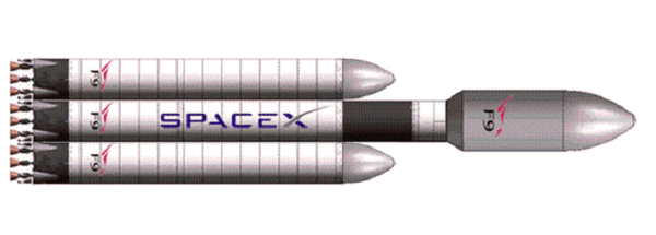 Concept Falcon 9 Heavy de SpaceX