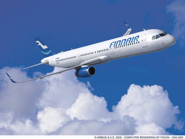 Airbus A321 de Finnair équipé de Sharklets