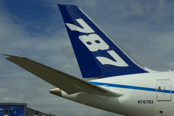Dérive du Boeing 787-8 à Farnborough