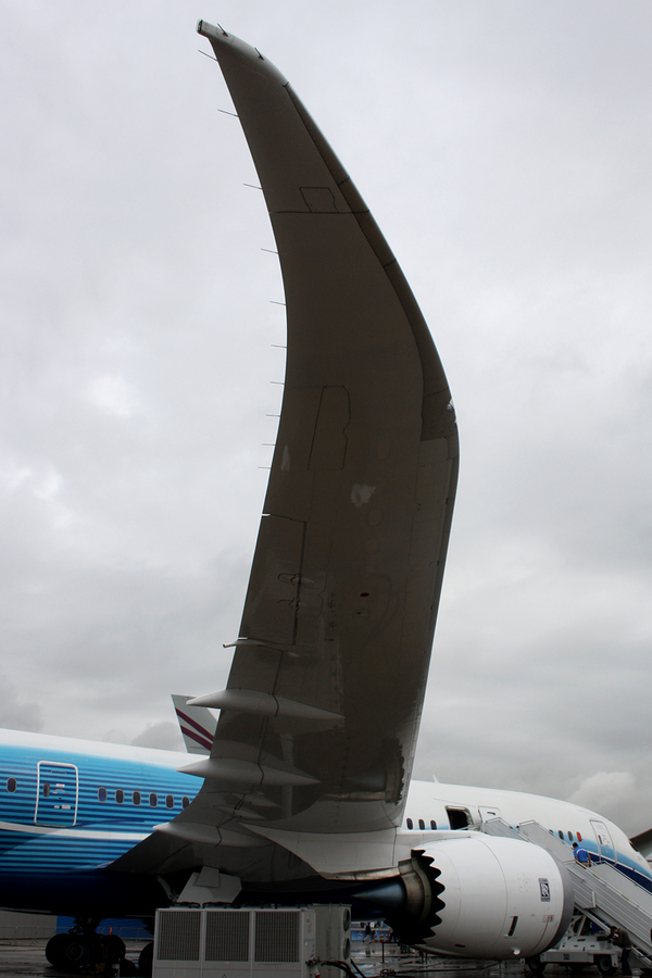 L'aile du Boeing 787 au Bourget 2011