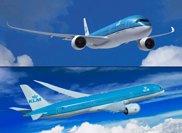 A350 et 787 de KLM