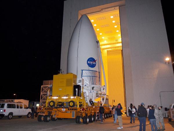 L'aérocoque (aeroshell) de la fusée Atlas V transportant le Mars Science Laboratory (MSL) fabriqué par Lockheed Martin