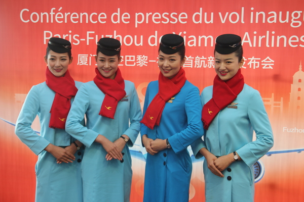 Vol inaugural Paris - Fuzhou par Xiamen Air