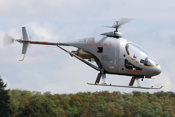 Le Choppair CR4-T, l'hélicoptère ULM muni d'un moteur à turbine 