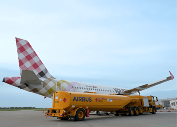 La navette Airbus de Volotea vole désormais avec 34 % de carburant durable
