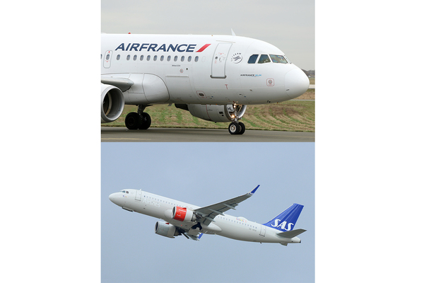 Airbus A319 Air France et Airbus A320 SAS 