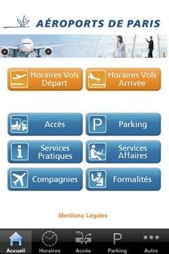 My Airport, Aéroports de Paris iPhone Application
