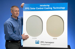 PPG Aerospace NBAA Display Shows Gold, Silver Solar-Reflective Window Coatings
