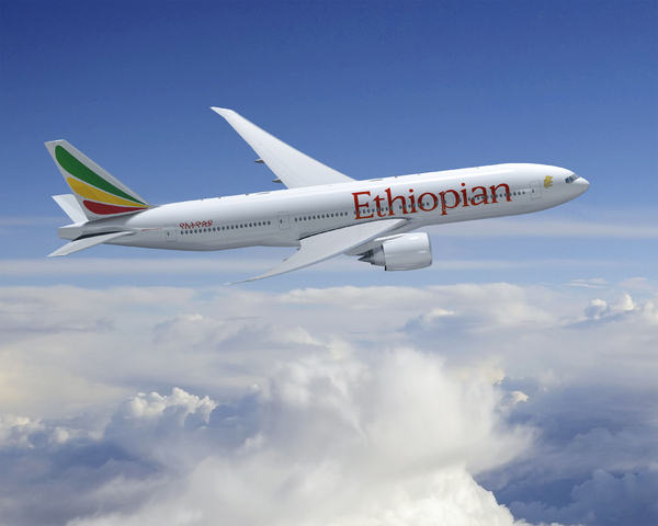 Boeing 777 aux couleurs d'Ethiopian Airlines
