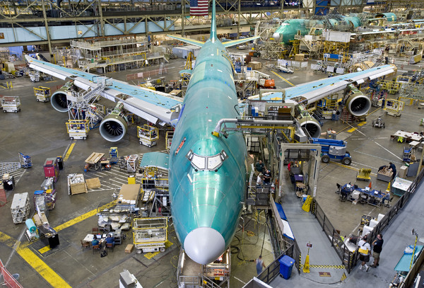 Boeing 747-8 Freighter sur la chaine d'assemblage