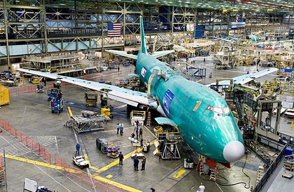 Boeing 747-8F sur la ligne d'assemblage