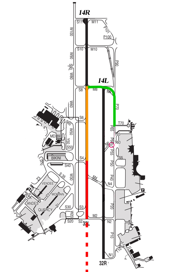 Plan de l'aéroport de Toulouse