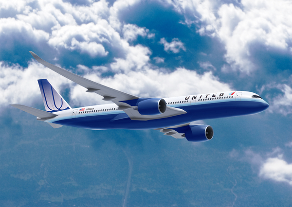Airbus A350 aux couleurs de United Airlines