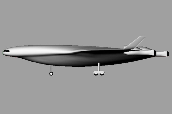 VUe de côté du SAX-40 du projet Silent Aircraft Initiative