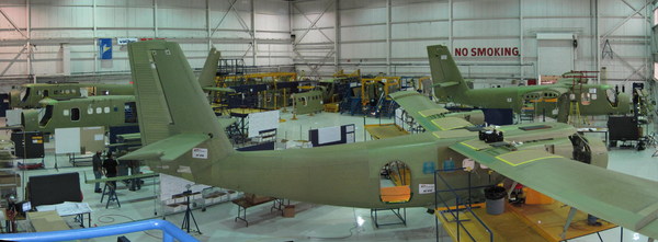 Ligne de production du Twin Otter chez Viking Air