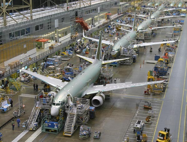 Chaîne d'assemblage du Boeing 737