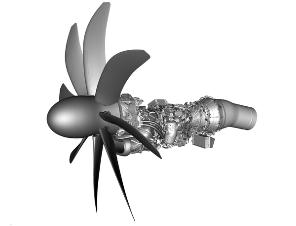Ecorché du TP400 motorisant l'A400M