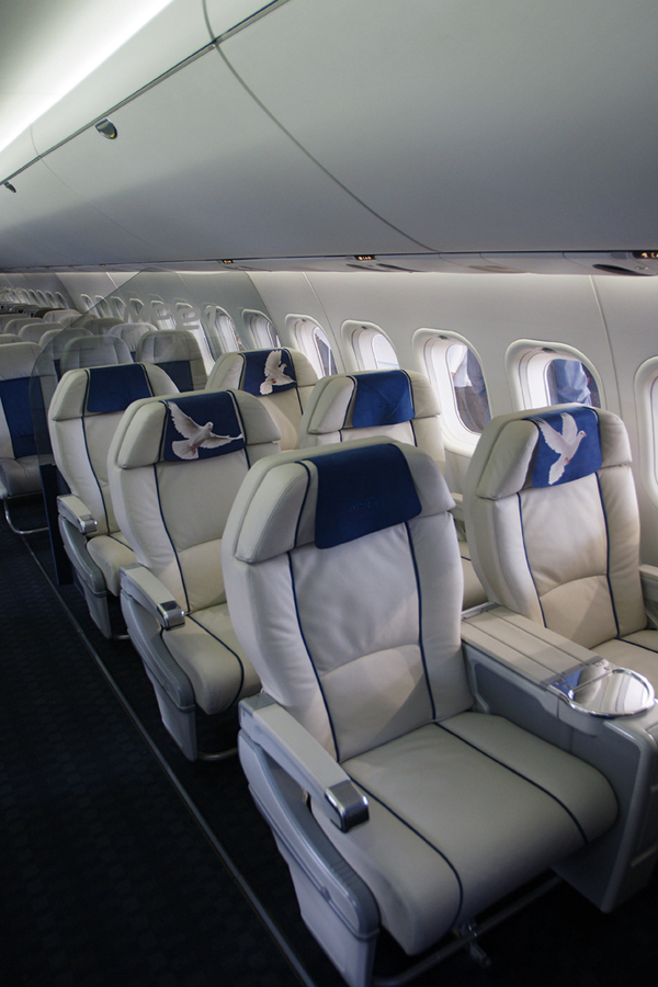 Business Class dans la cabine du MC-21