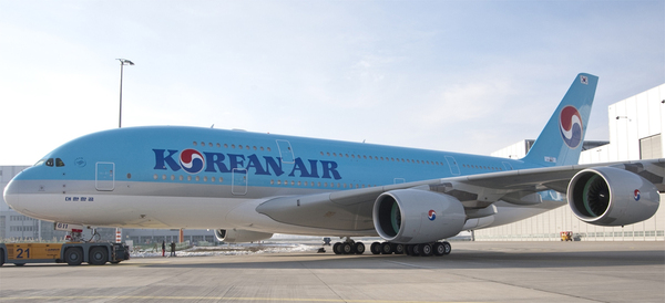 Airbus A380 de Korean Air sorti de peinture