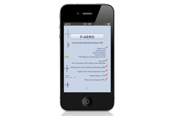 Application F-AERO sur iPhone