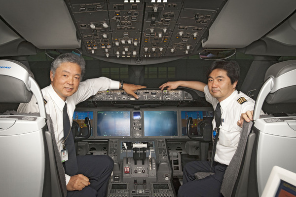 Formation des pilotes ANA sur Boeing 787.