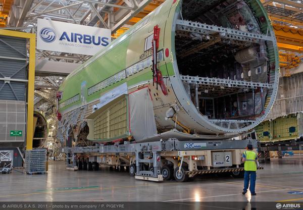 L'assemblage final de l'Airbus A380 Malaysia Airlines a débuté