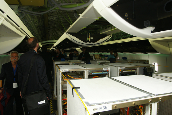 Intérieur du Boeing 747-8i au salon du Bourget 2011