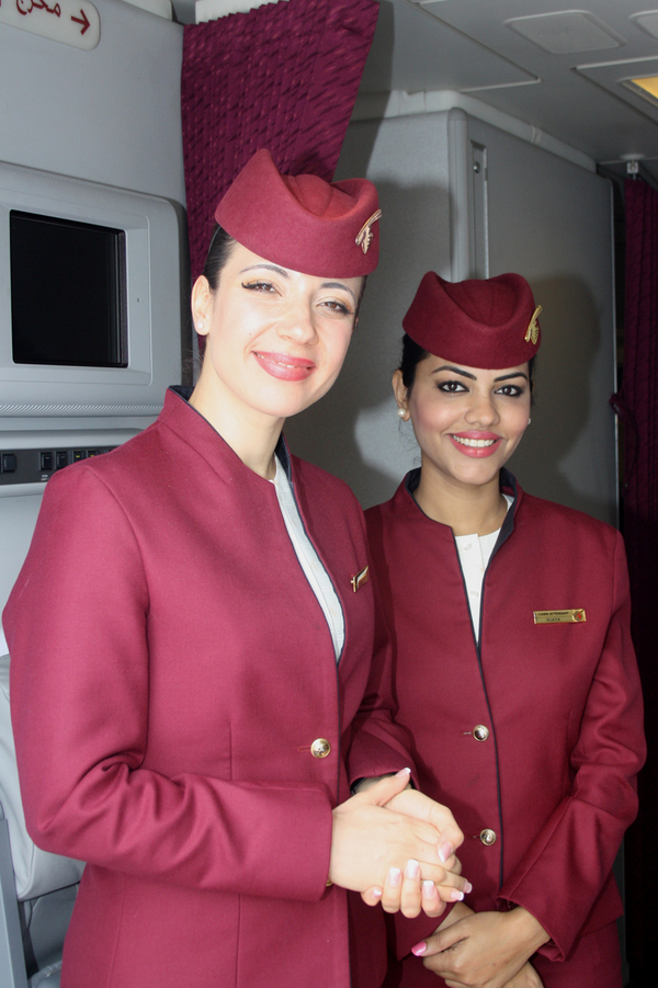 Hôtesses du 777-200 QATAR au Bourget 2011