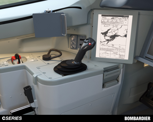 Le mini-manche et l'organisateur de vol électronique de classe 2 du CSeries