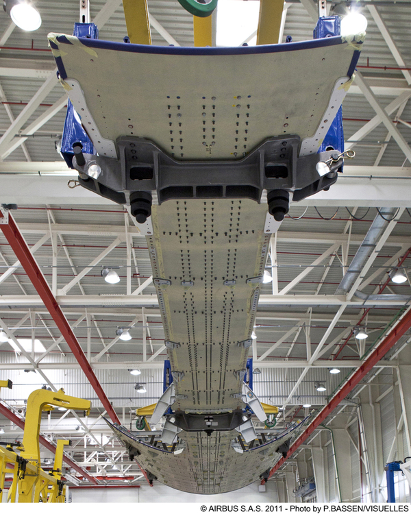 La poutre ventrale (keel beam) de l'Airbus A350