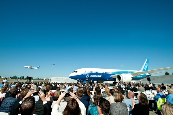 Célébration de la certification du Boeing 787 par la FAA et l'EASA