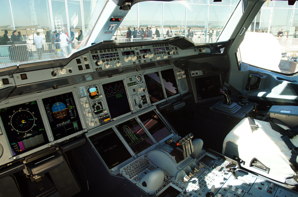 Cockpit de l'A380 de China Southern