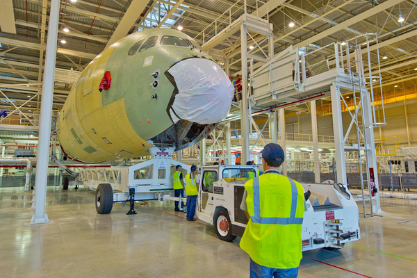 Section avant du premier Airbus A350