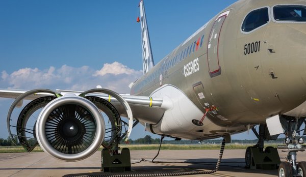 Premier démarrage des moteurs du Bombardier Cseries (Moteur droit)