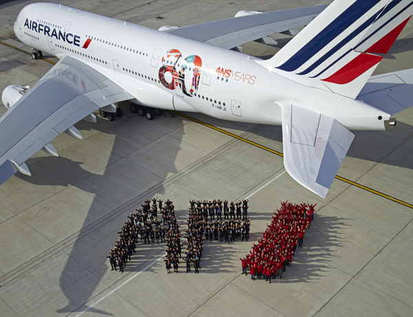 Air France A380 logo 80 ans