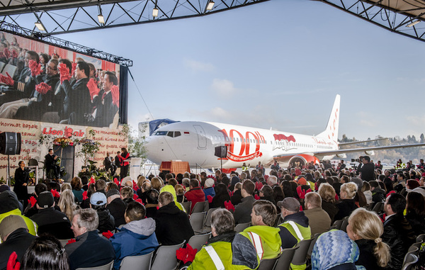 cérémonie 100 ème Boeing 737 Lion Air