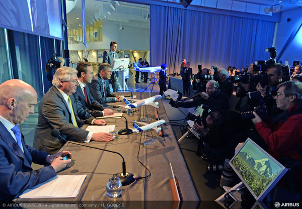 conférence de presse d'Airbus pour 2013