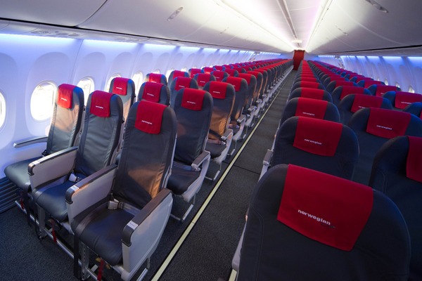 Boeing 737 Norwegian Air Shuttle Sky Interior