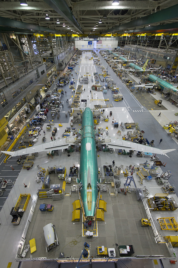 Assemblage premier Boeing 737 MAX