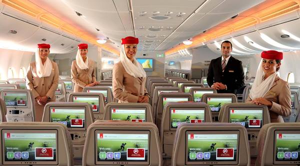 Cabine A380 Emirates 615 passagers