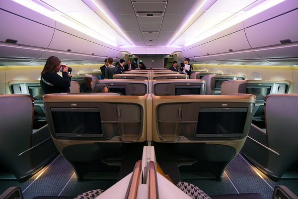 Classe Affaires de l'AAirbus A350 de Singapore Airlines