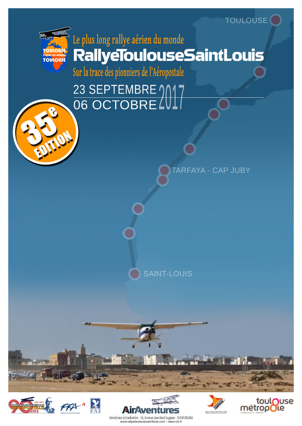 Départ du 35ème Rallye Toulouse-Saint Louis,  sur les traces de l’Aéropostale
