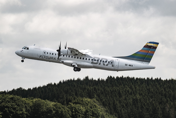 Vol d'un ATR Braathens Regional Airlines avec 100 % de carburant durable Vol d'un ATR Braathens Regional Airlines avec 100 % de carburant durable