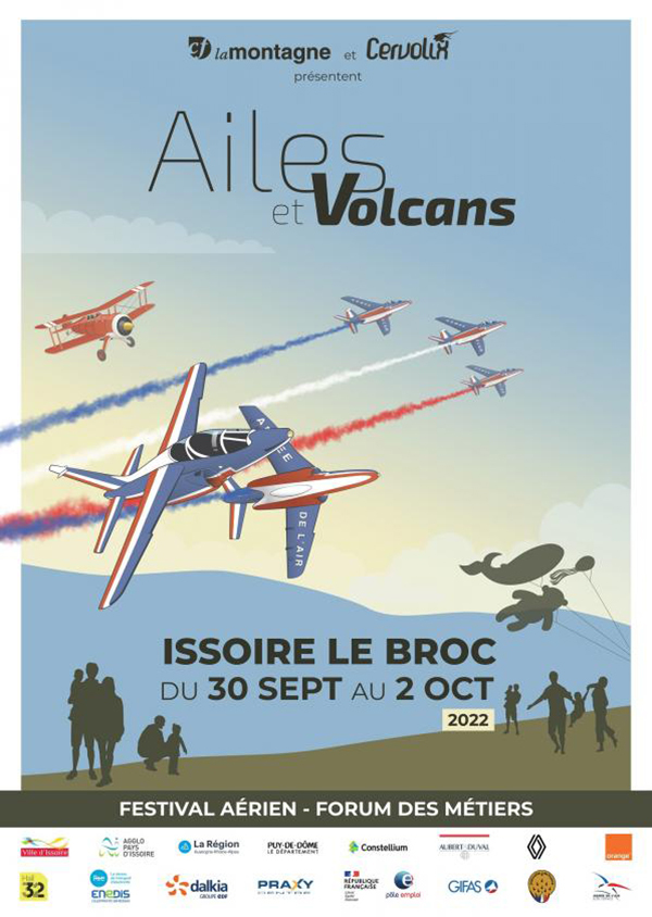 Affiche ailes et volcans