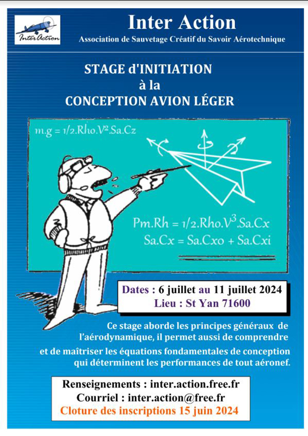 Stage de conception avion/ULM