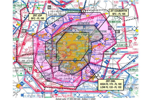 JO 2024 : la DGAC diffuse les suppléments d'information aéronautique permanente (SUP AIP)