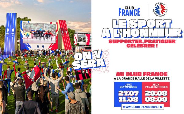 Affiche FFPLUM pour les jeux Olympiques et Paralympiques