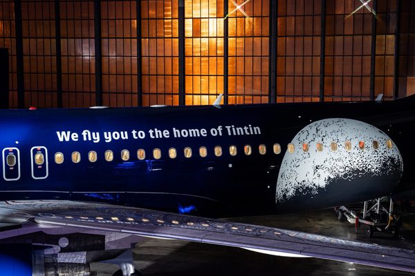 Brussels Airlines présente une nouvelle livrée Tintin